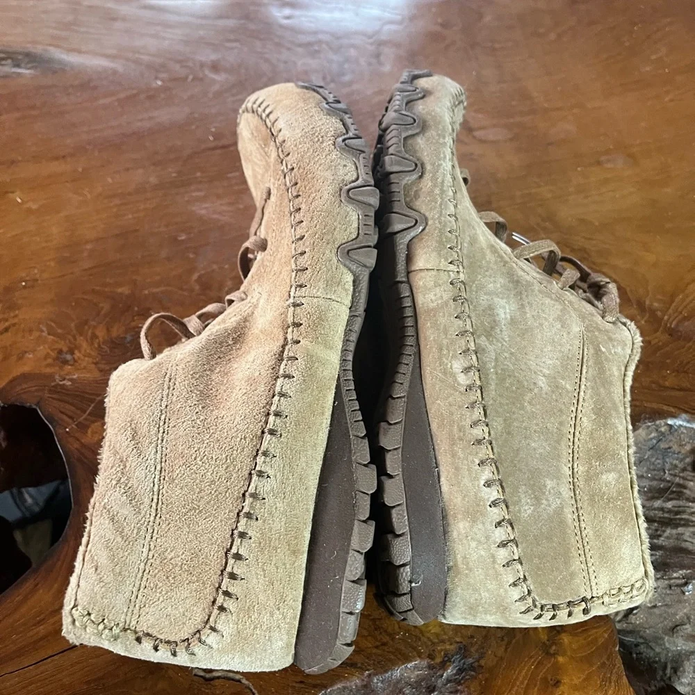 Skechers Relaxed Fit Bikers Totem Pole Boots Size 8 Suede Memory Foam Comfort